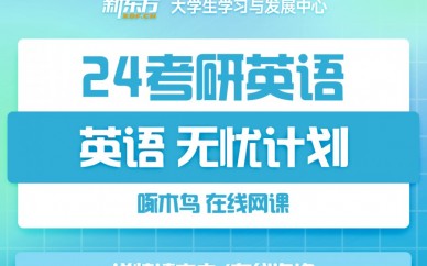 天津新东方24考研英语无忧计划(网课)